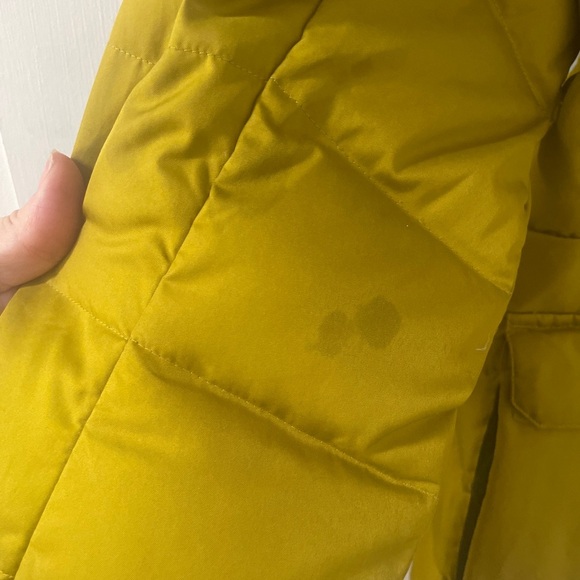 Nike SB Duck Down Puffer Jacket Yellow Green Hooded Winter Puffy Size M - Picture 13 of 16